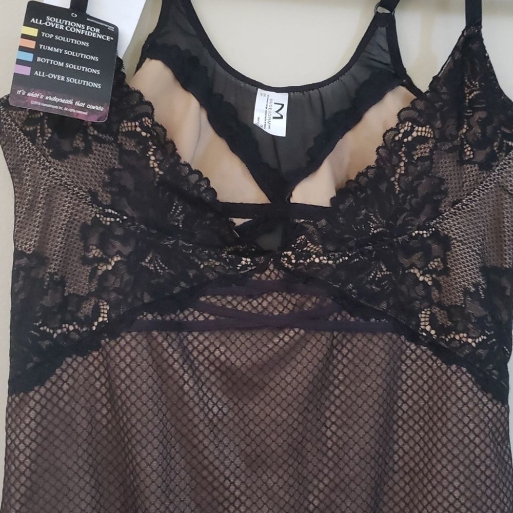 Maidenform Black Lace Wear Your Own Bra Body Shaper NWT (Size L) - Picture 7 of 8